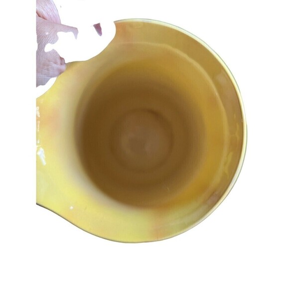 Falcon Ware Chinese Made In England Large Yellow/copper Abstract Pitcher - Picture 5 of 8
